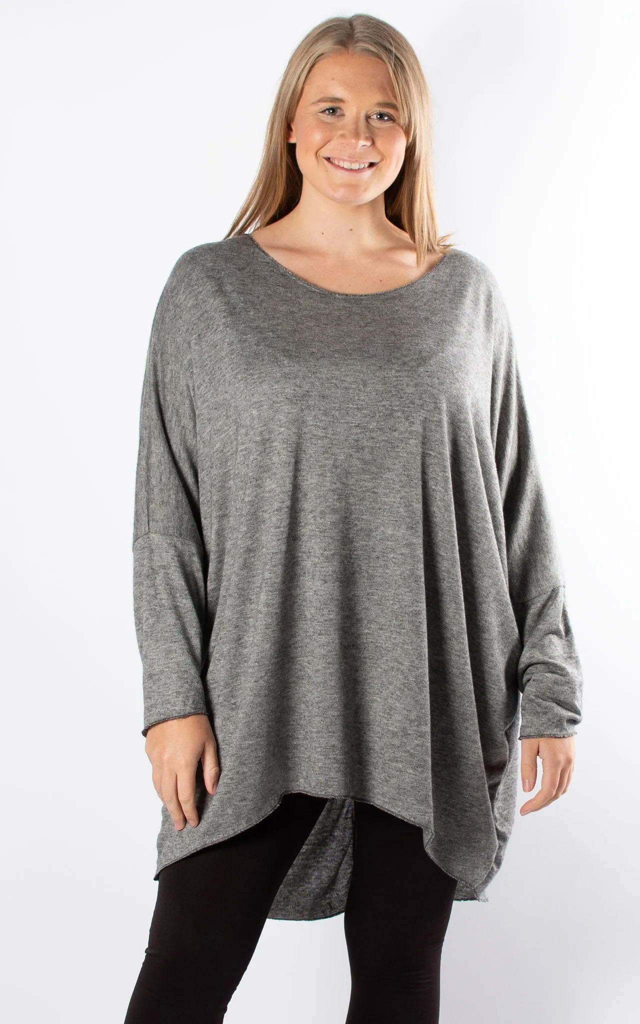 Amy Soft Knit Top | Dark Grey