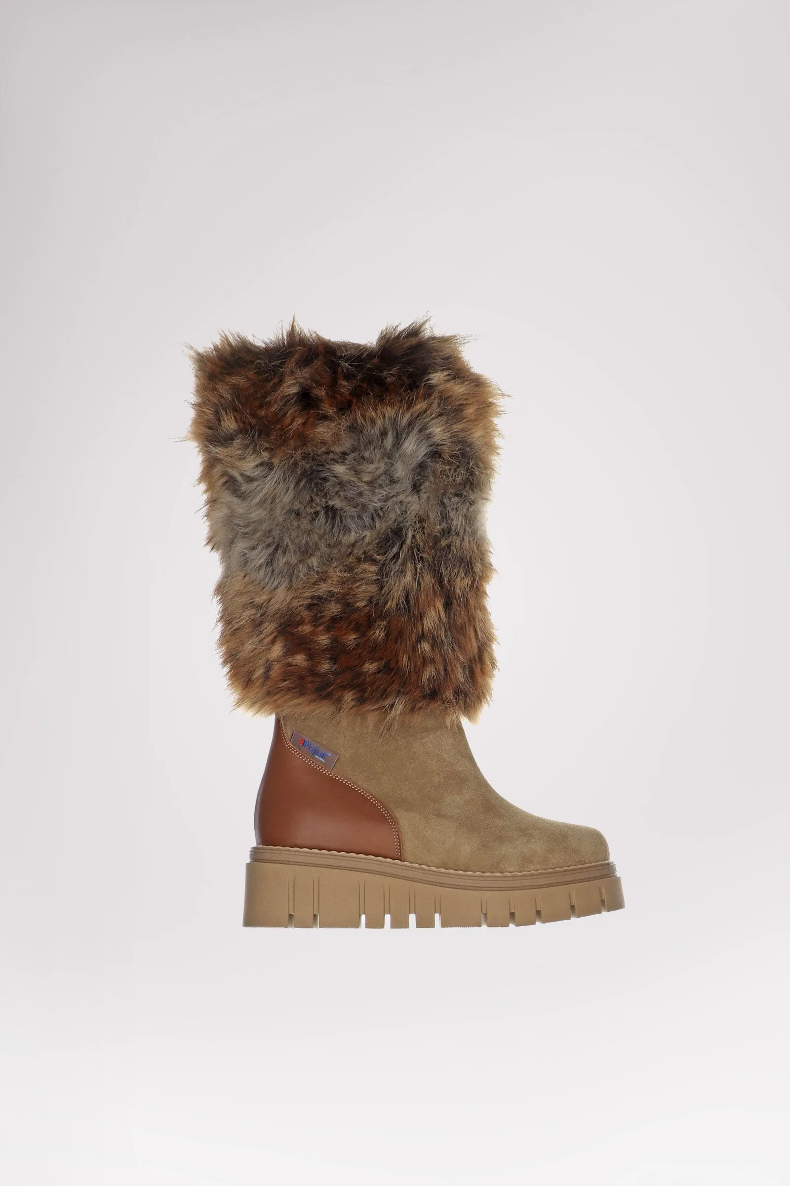 Anora-Eco Women's Suede and Faux Fur Boot