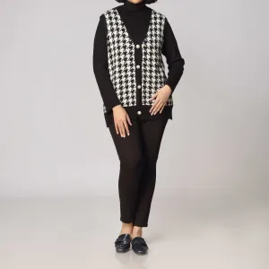 Black Sleevelss Cardigan PW2918