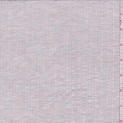 Blush/Grey Heather Rib Knit Fabric