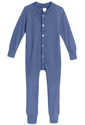 Boys and Girls Soft & Cozy Thermal One- Piece Union Suit  | Smurf Blue