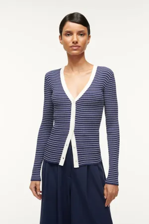 CARGO SWEATER | NAVY MICRO STRIPE