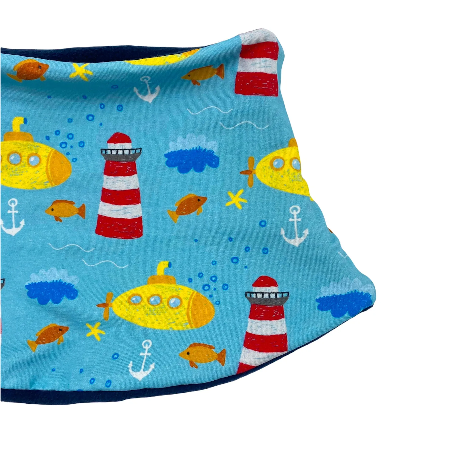 Child's Handmade Neck Warmer Submarines