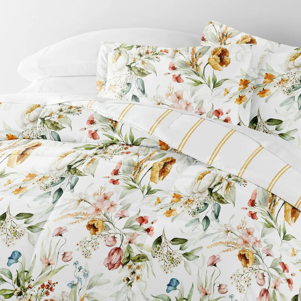 Chintz Floral Reversible Down-Alternative Comforter Set (Sale)