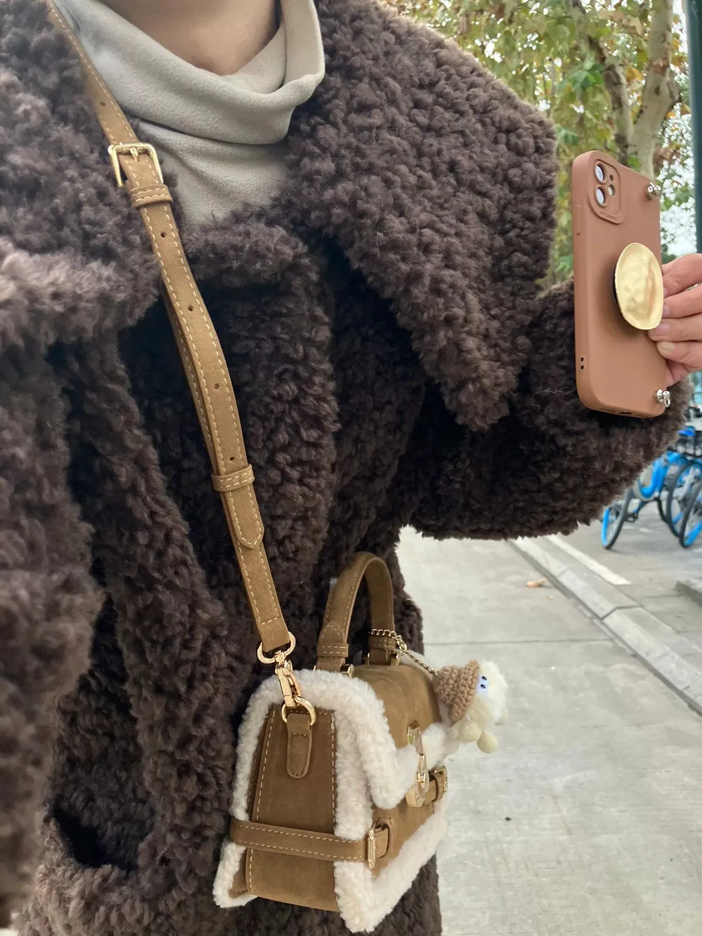 Cohen Faux Fur Square Bag