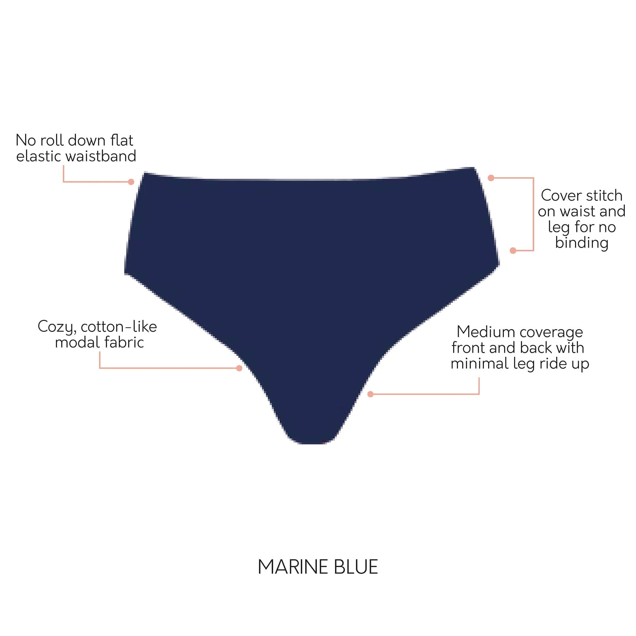 Cozy Hipster Panty - Marine Blue