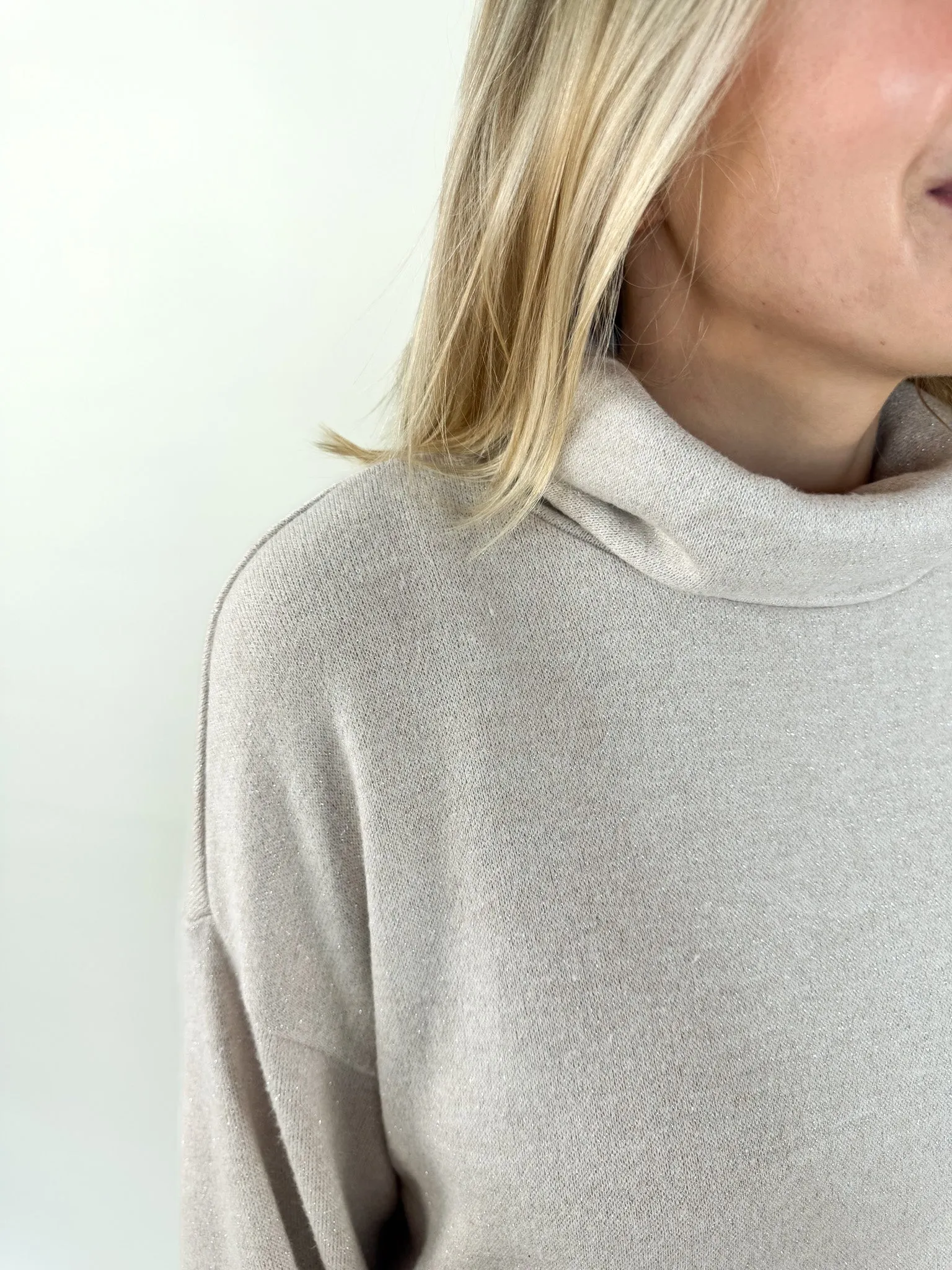 Cozy Lurex Popover Sweater