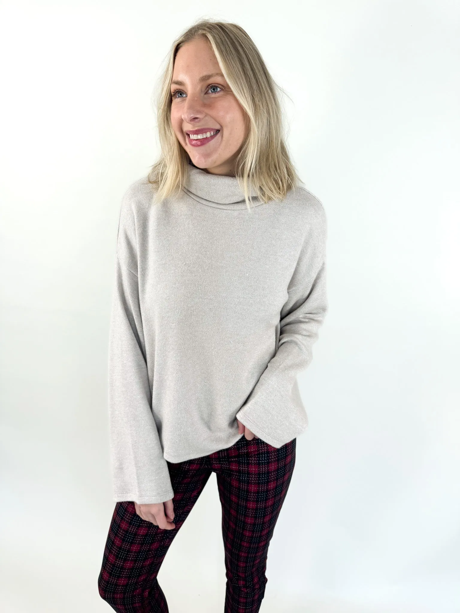 Cozy Lurex Popover Sweater