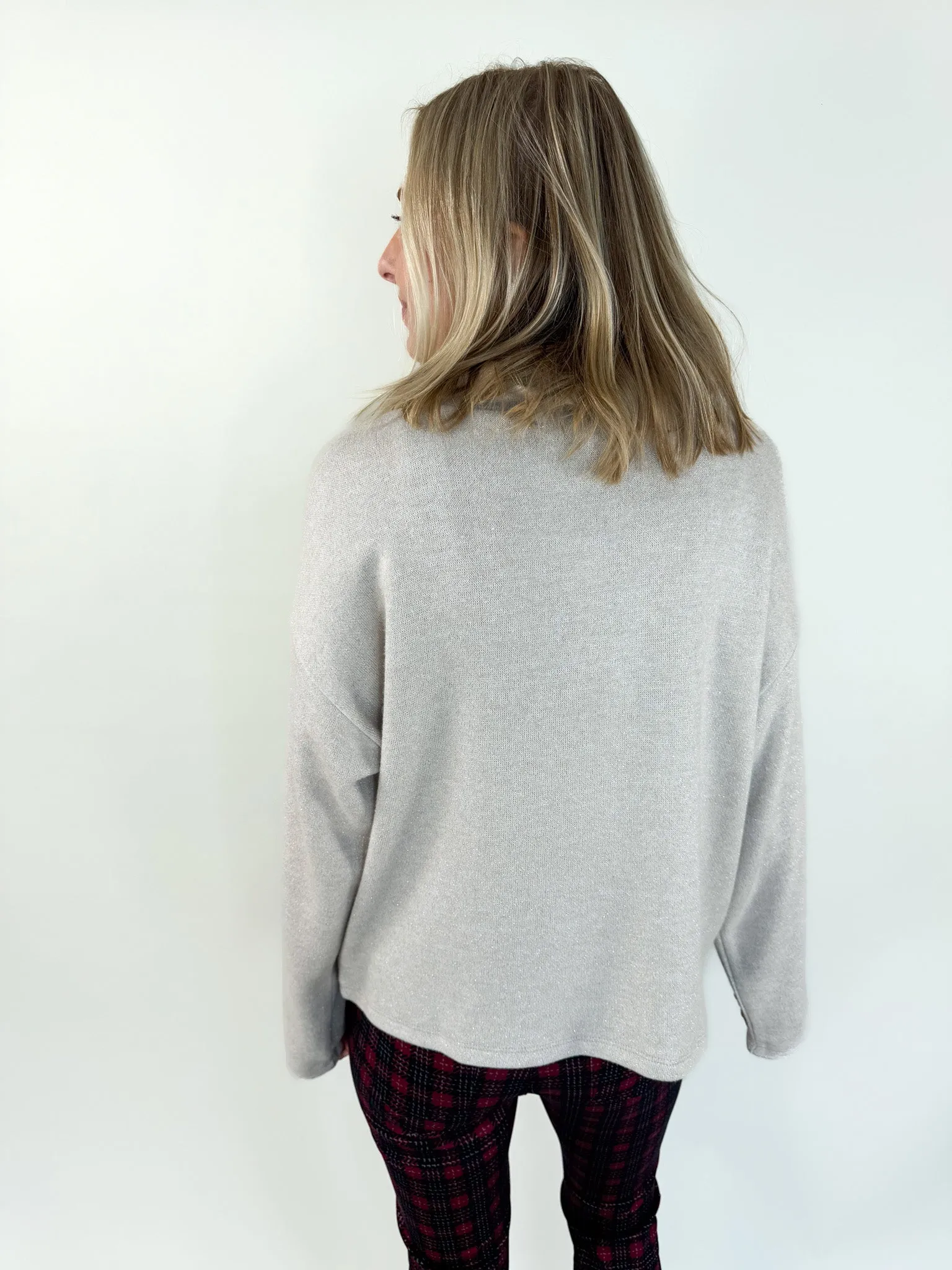 Cozy Lurex Popover Sweater