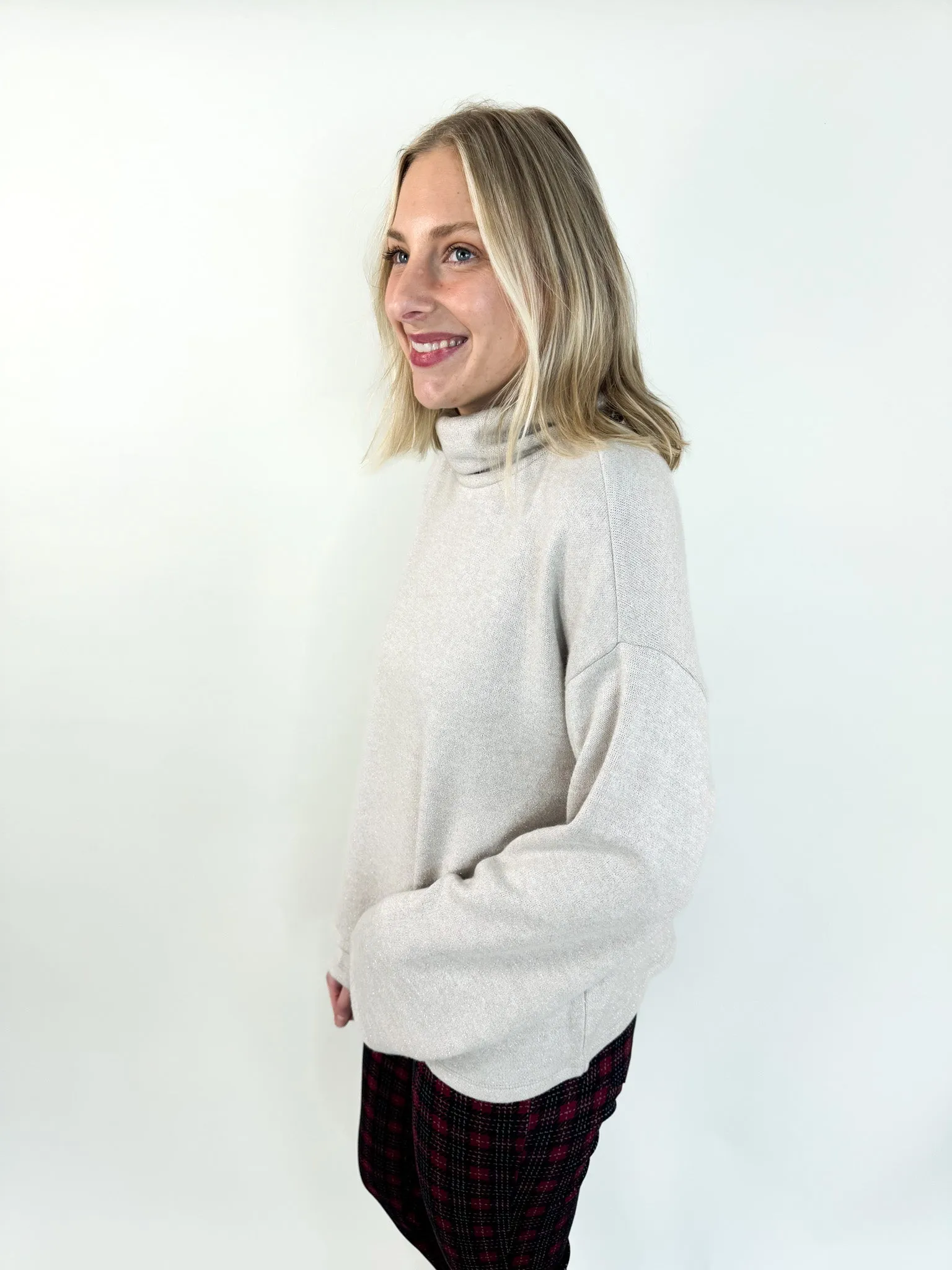 Cozy Lurex Popover Sweater