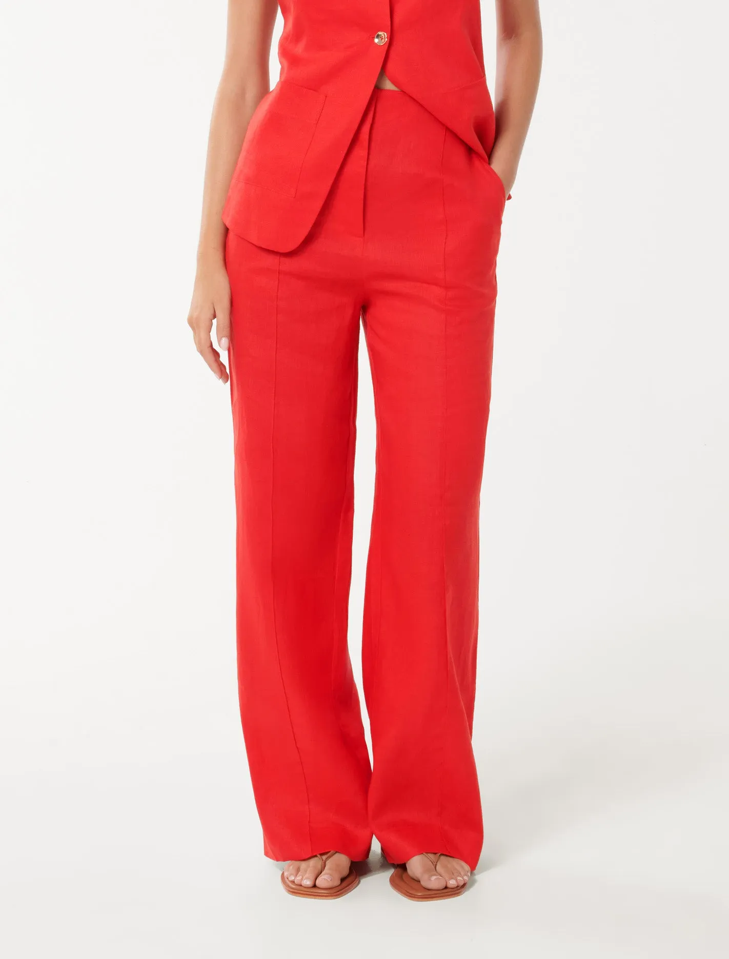 Cynthia Linen Wide Leg Pants