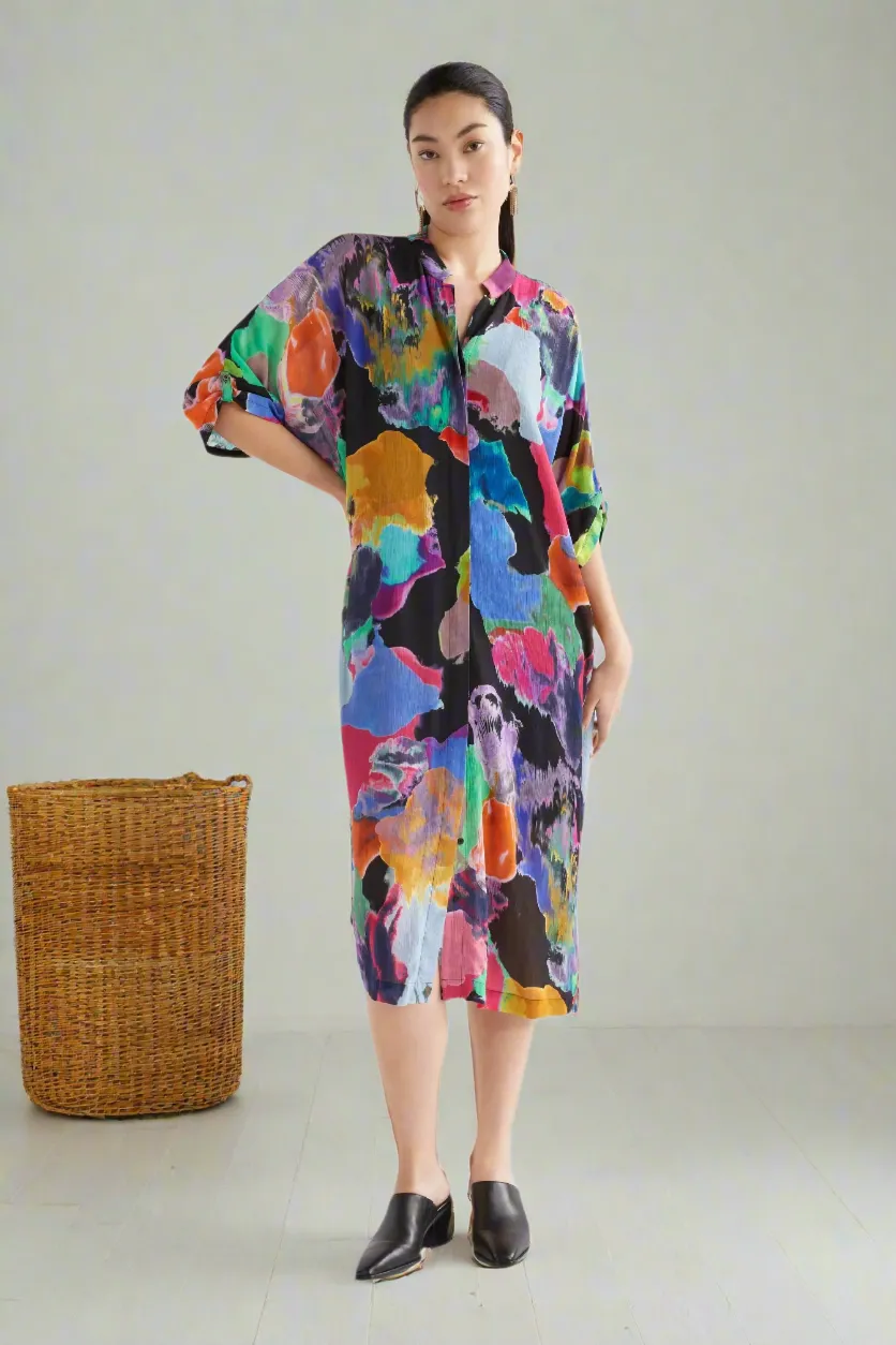 ELK SOMA SHIRT DRESS - REM PRINT