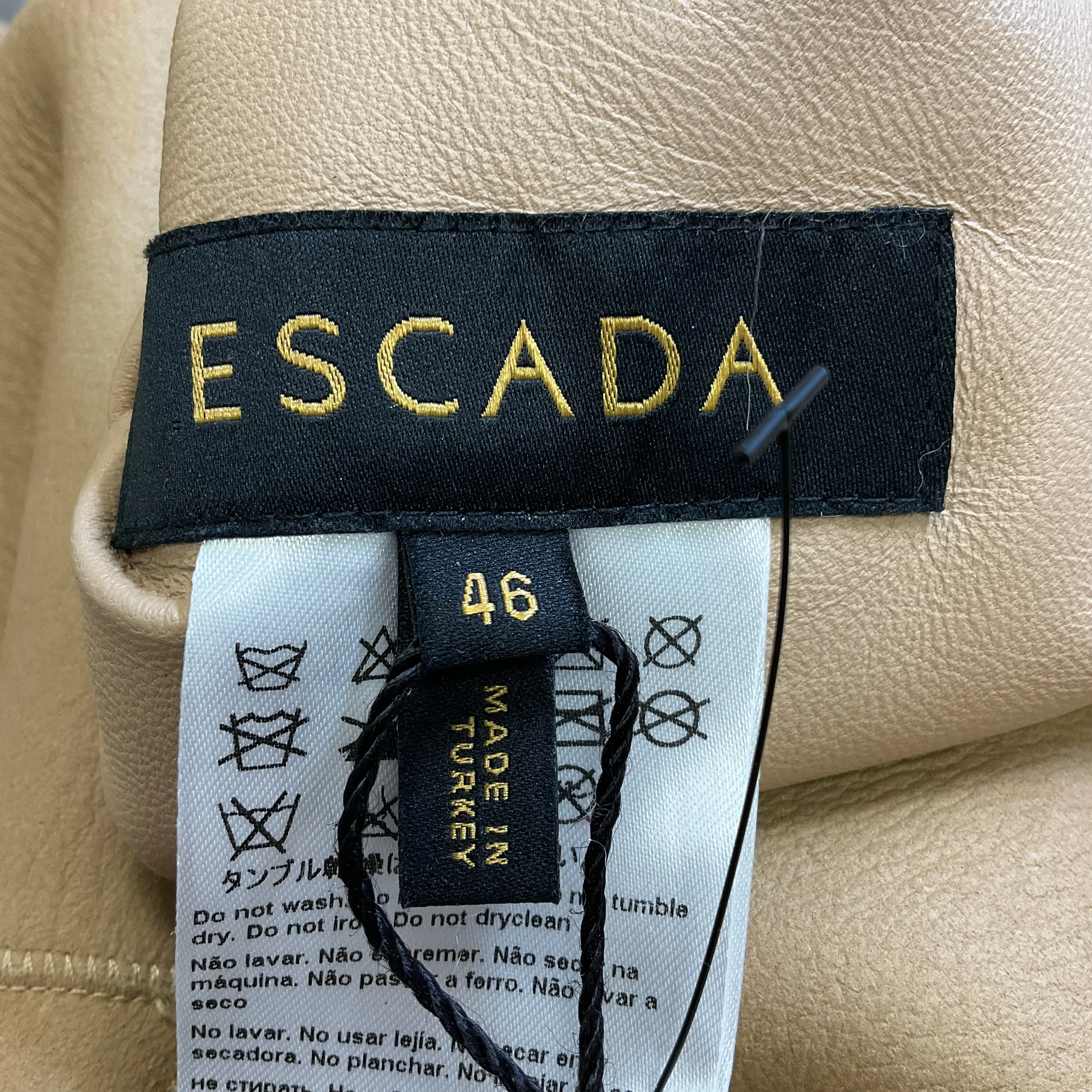 Escada Camel Ladonna Reversible Lamb Shearling Coat