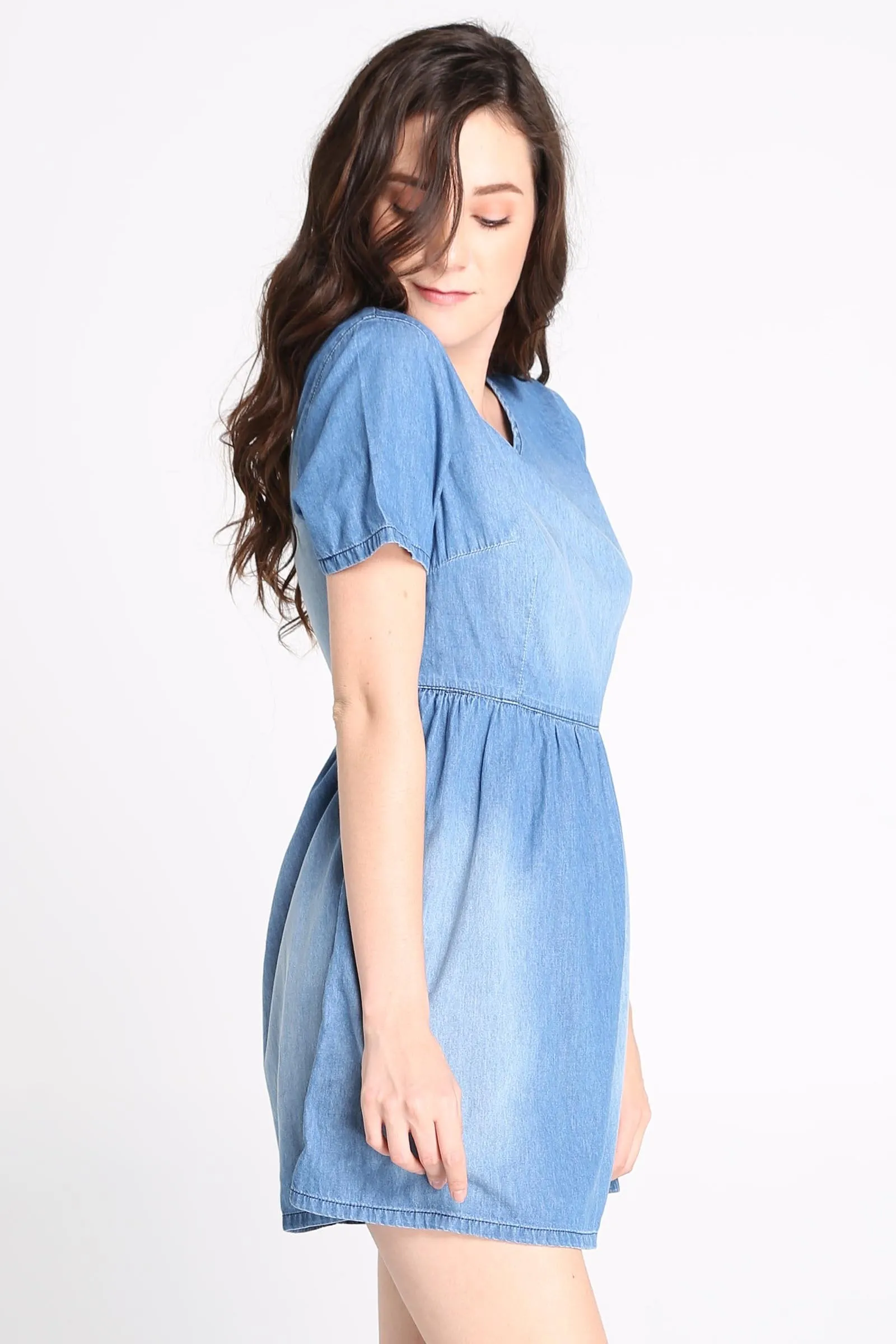 Fit & Flare Chambray Dress