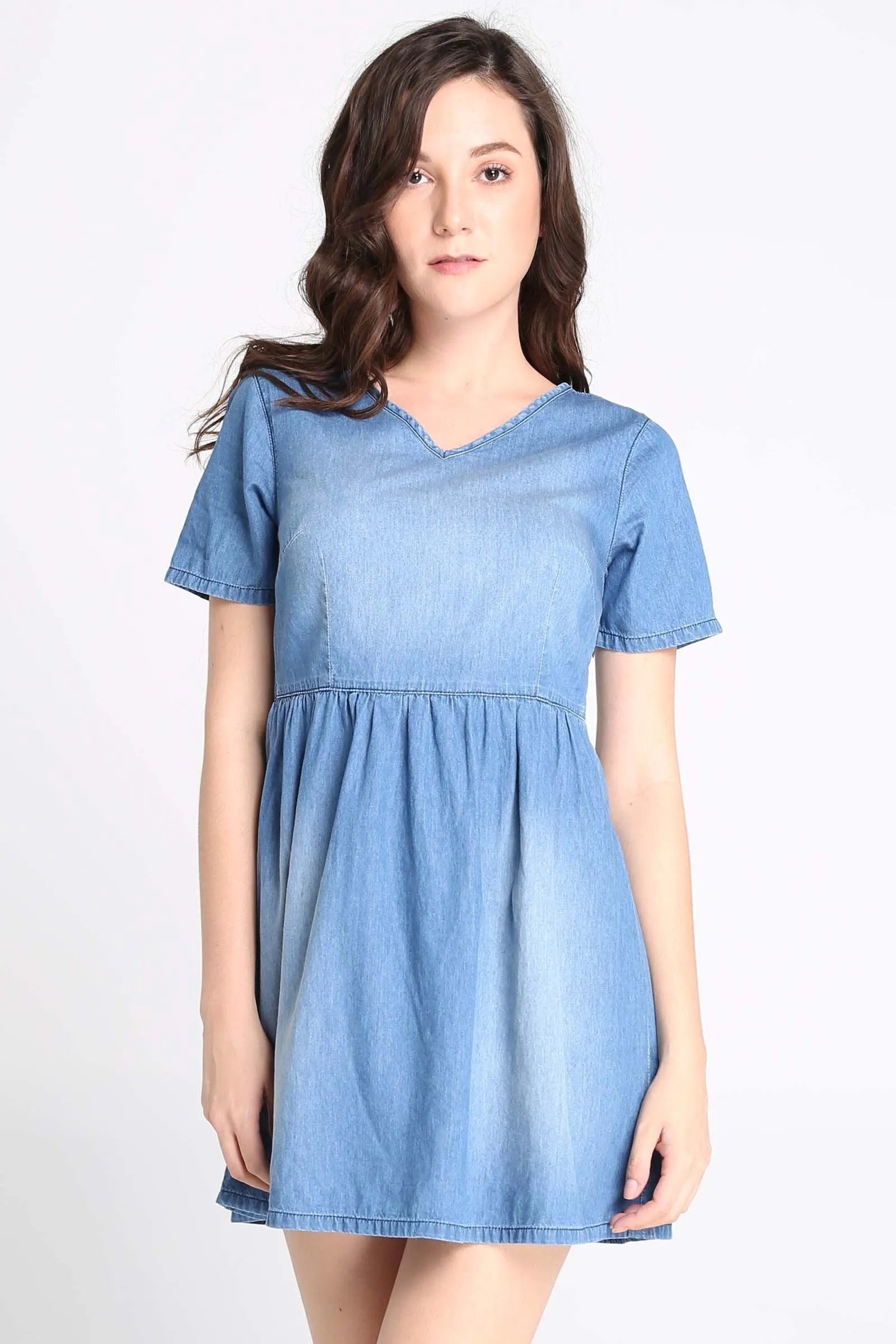 Fit & Flare Chambray Dress