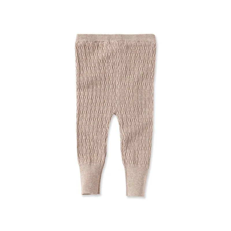 Girl's Cable Knit Sweater Leggings