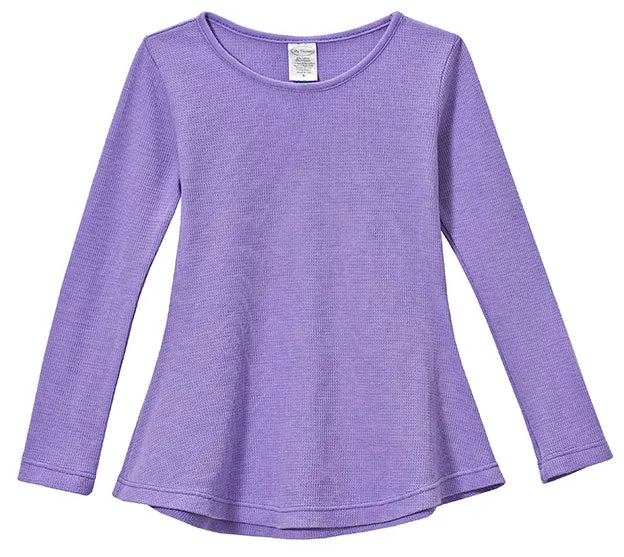 Girls Soft & Cozy Thermal Long Sleeve Tunic | Deep Purple