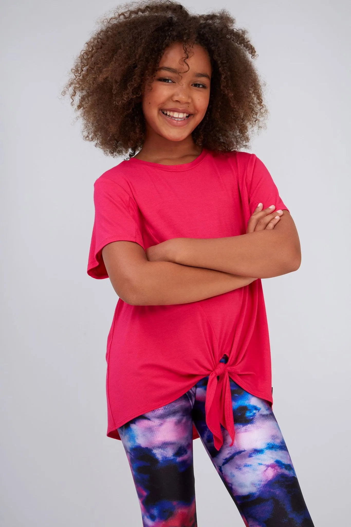 Girls Tie Front Tee