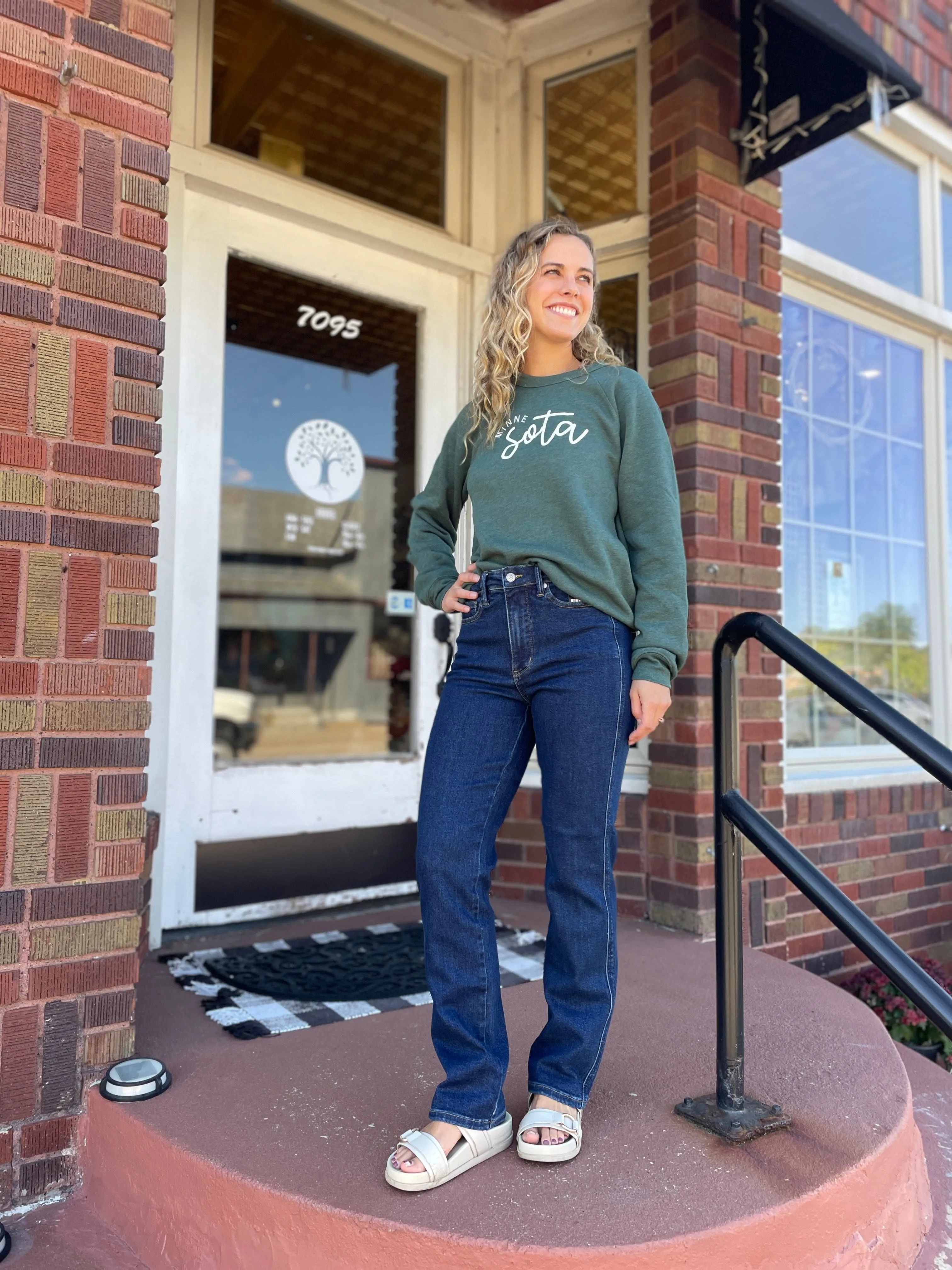 Green MinneSOTA Women Crewneck Sweatshirt