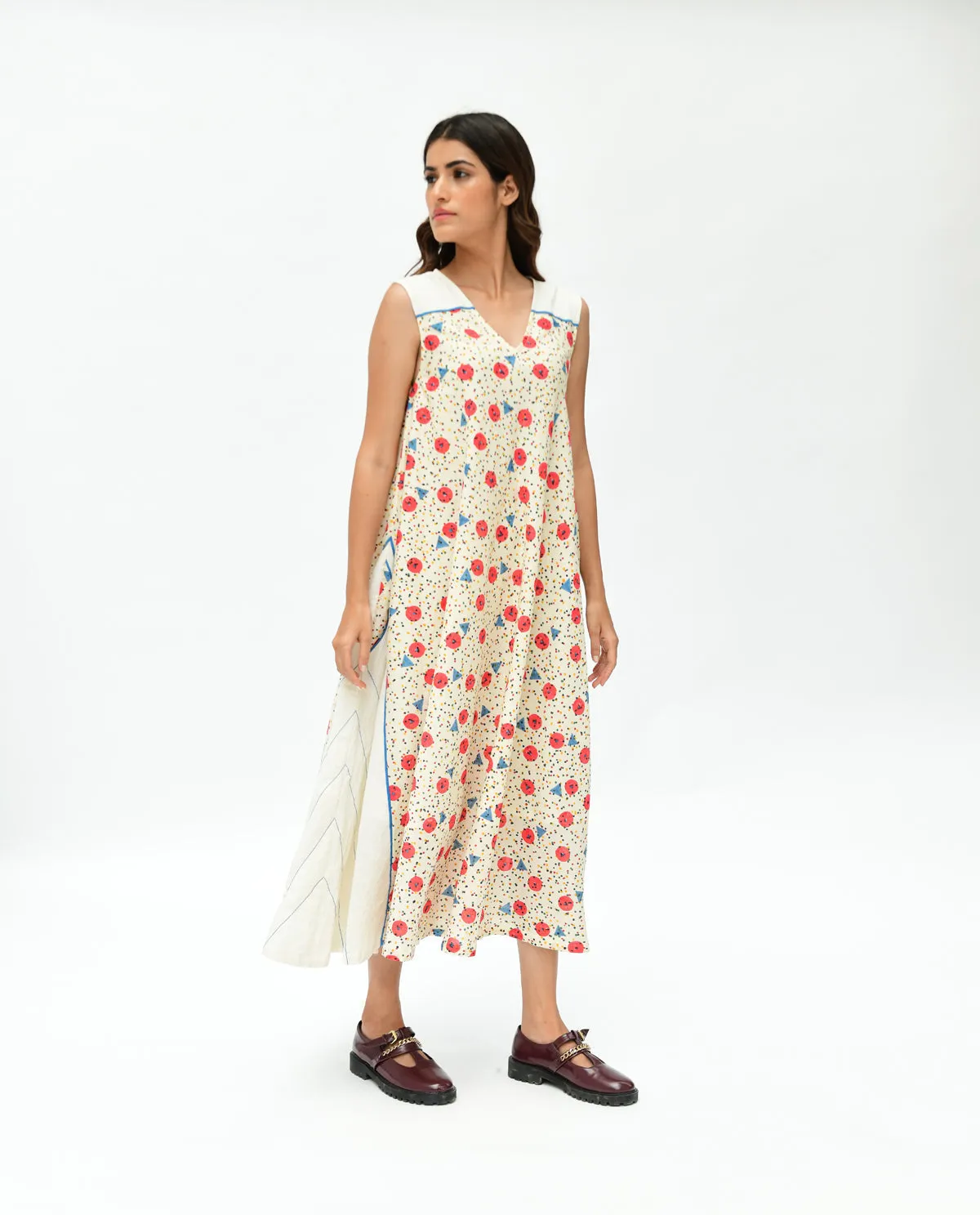 Handblock Printed Maxi Dress