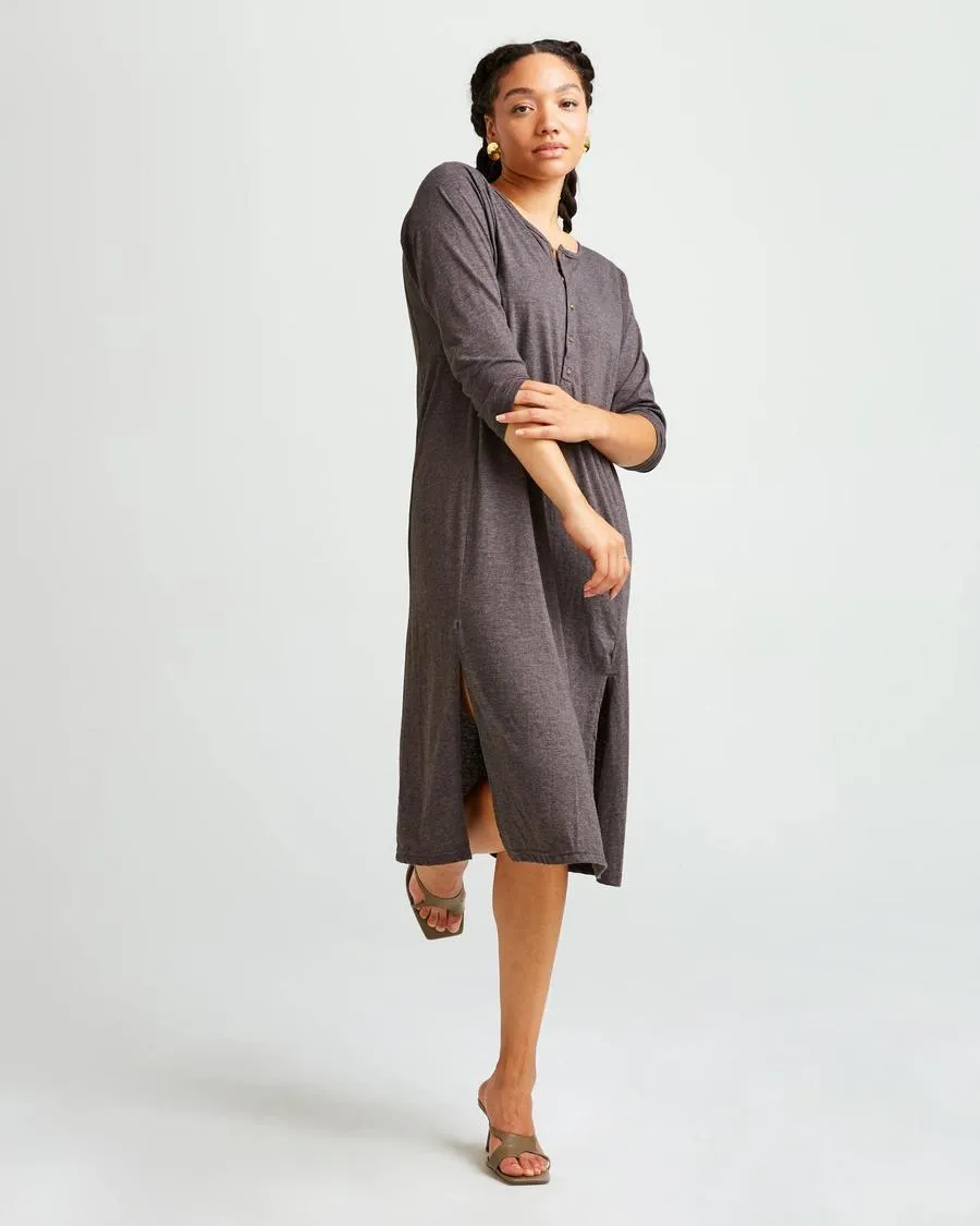 Henley Dress (Bitter Brown)