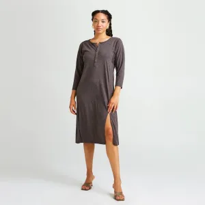 Henley Dress (Bitter Brown)