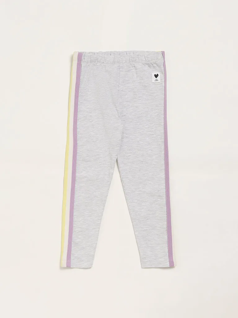 HOP Kids Grey Striped Leggings