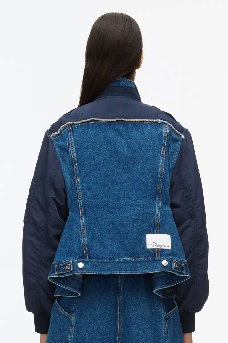 Hybrid Denim Flight Jacket