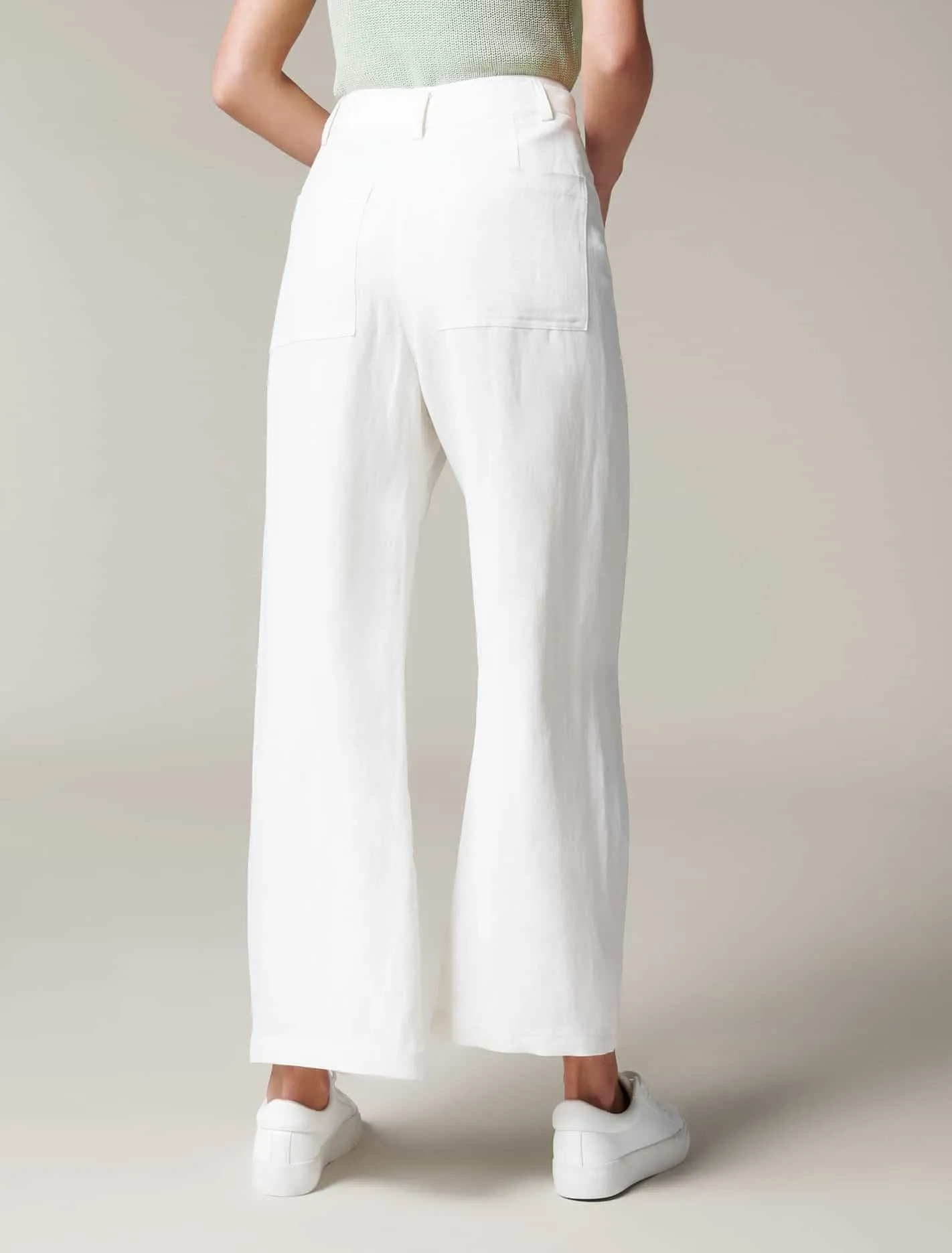 Indigo Wide Leg Linen Pants