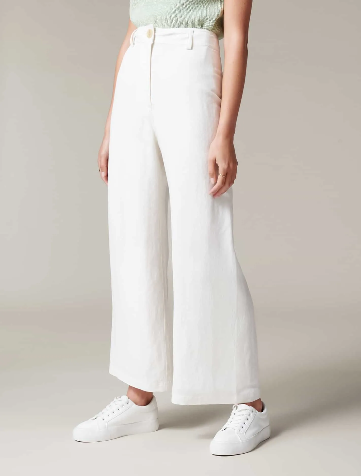 Indigo Wide Leg Linen Pants