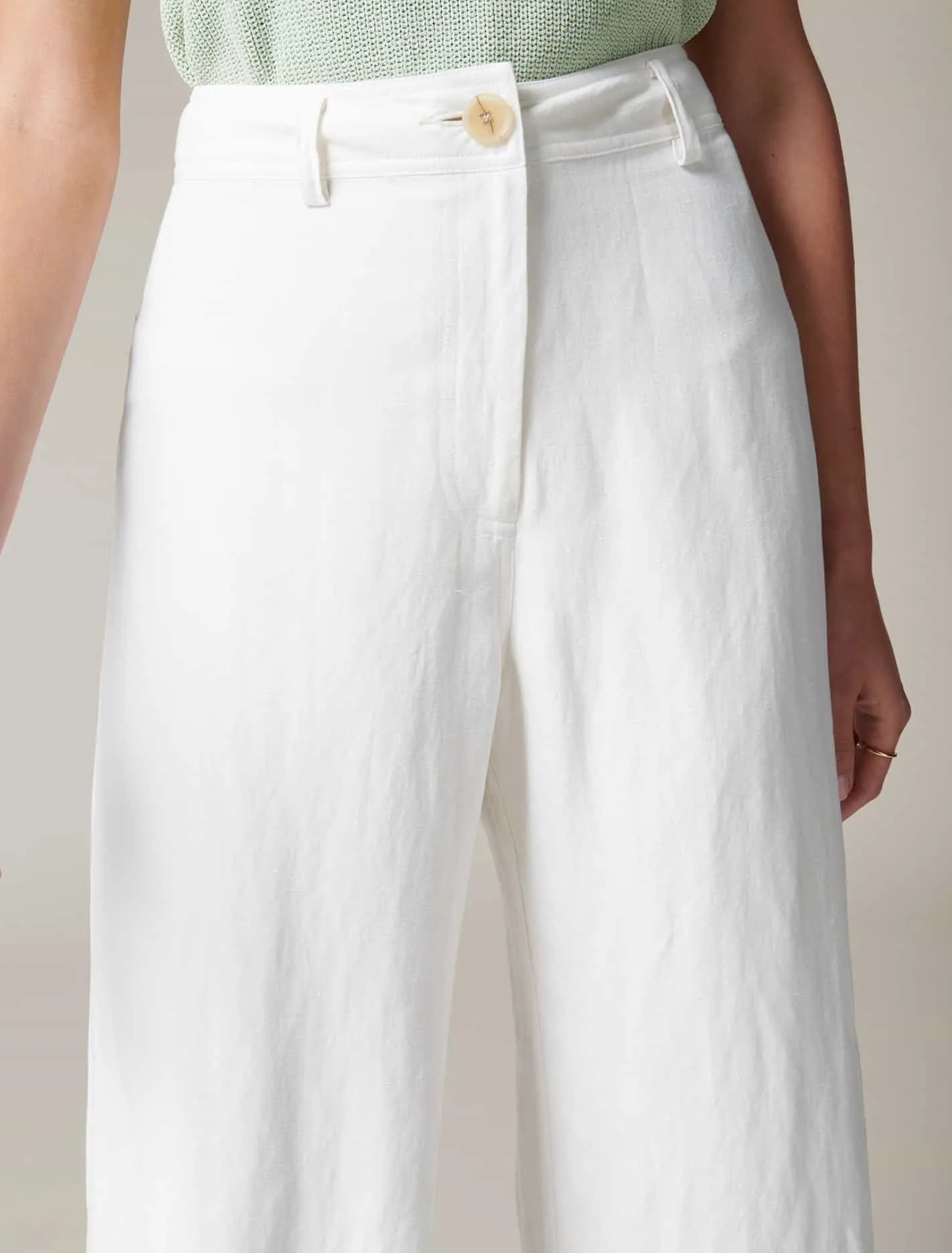 Indigo Wide Leg Linen Pants