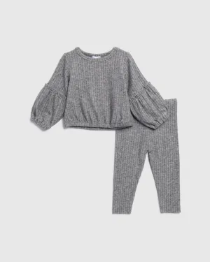 Infant Girls Rib Knit Legging Set