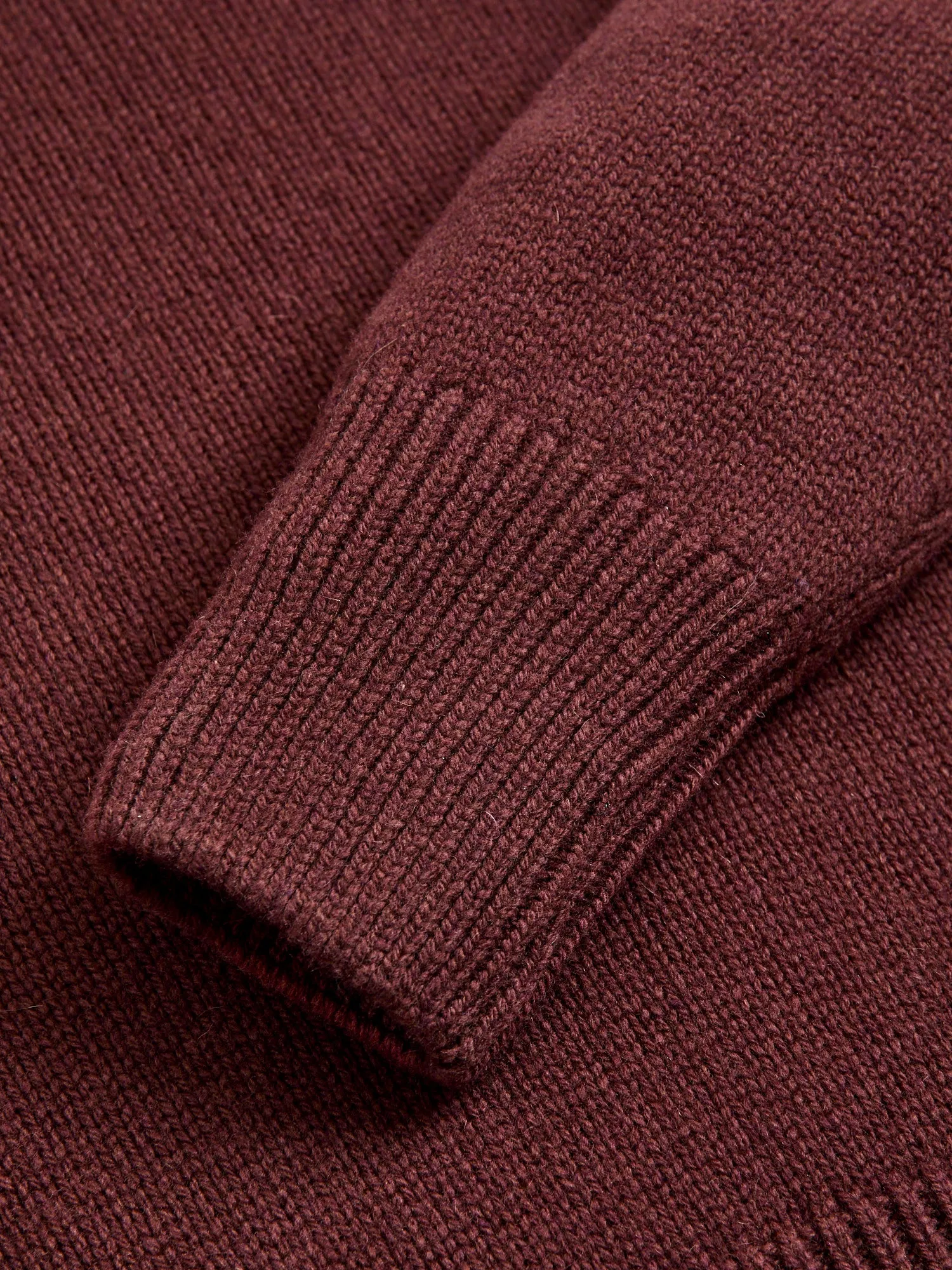 LOCC01 "Good Basics" Relaxed Fit Merino Cashmere Knit Sweater in Bark Brown