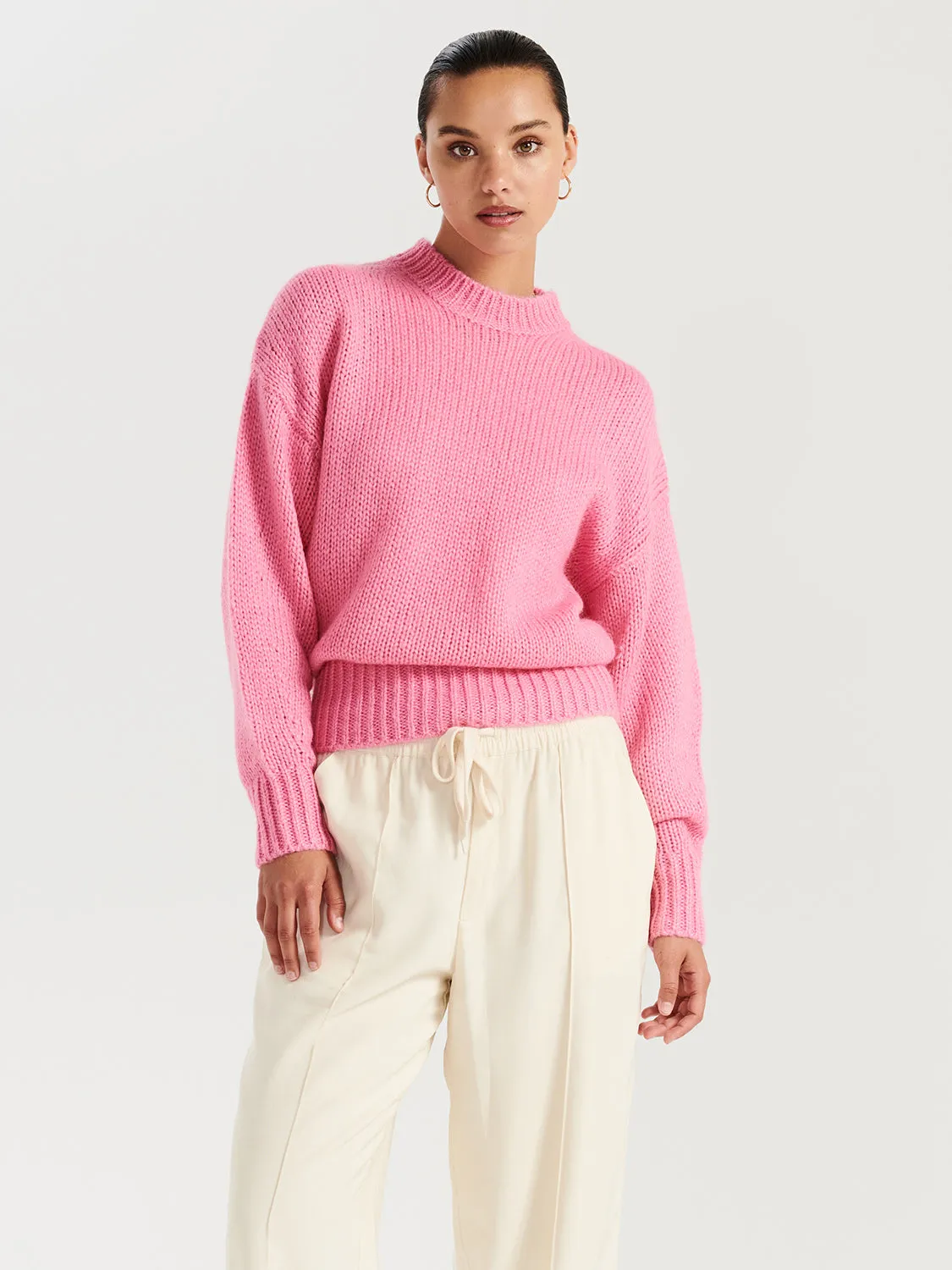 Loui Mohair Knit - Carnation