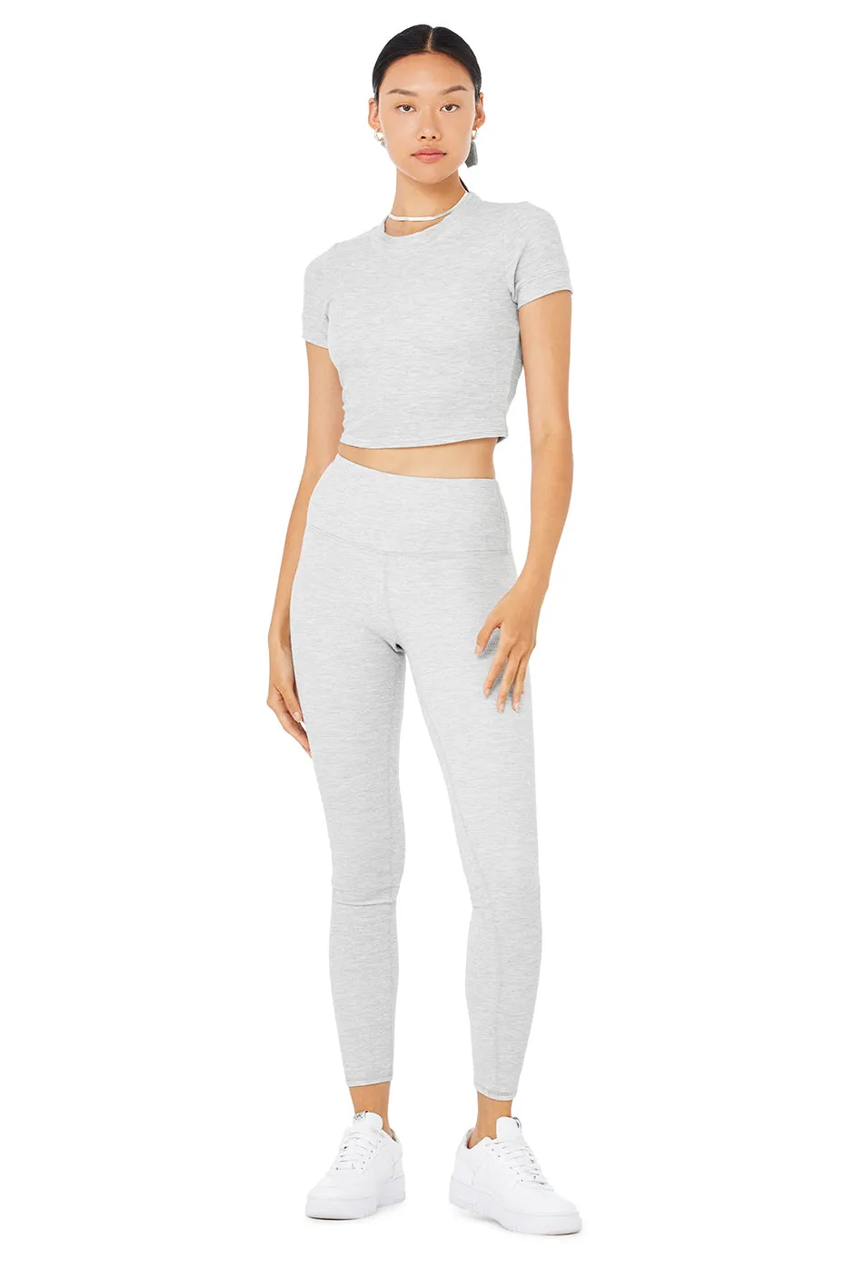 Micro Waffle Sierra Short Sleeve Top & High-Waist LowKey Legging Set