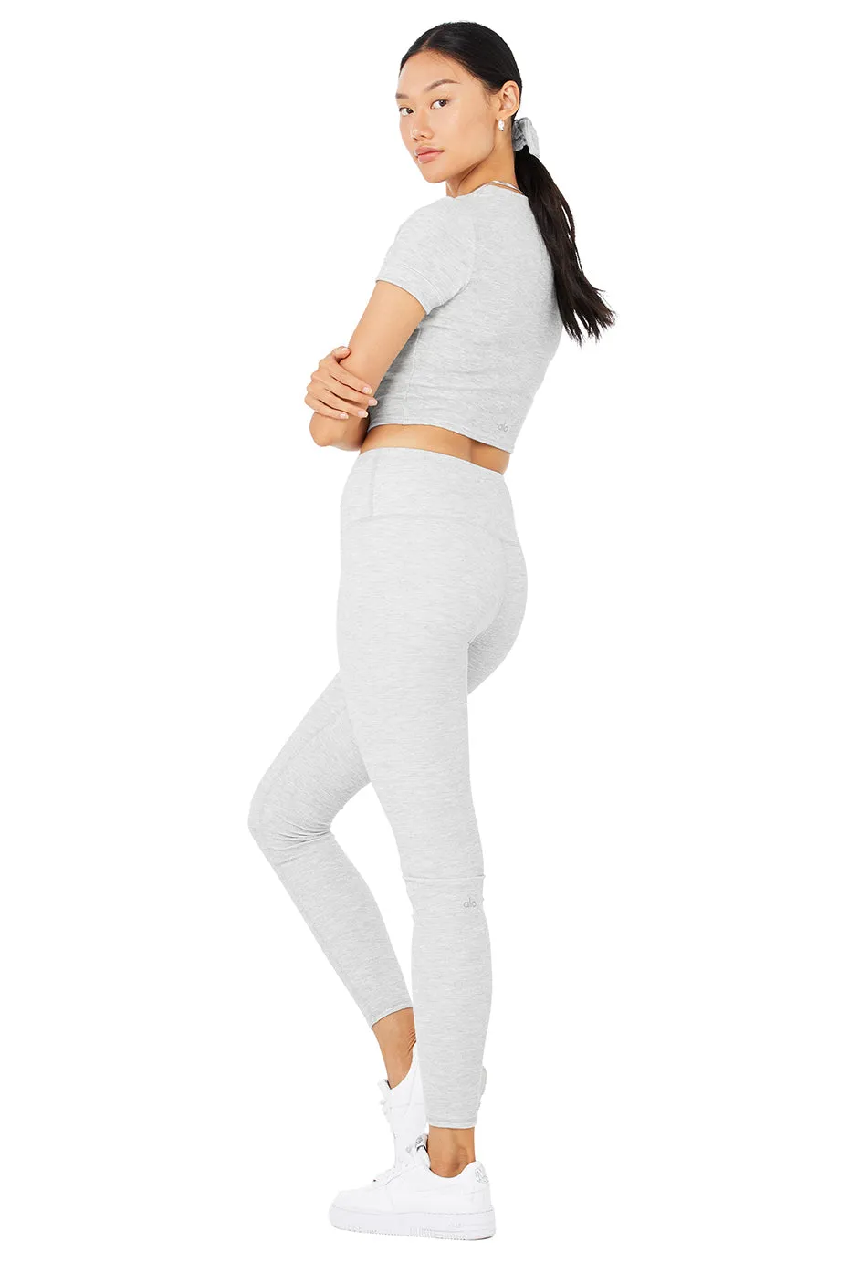 Micro Waffle Sierra Short Sleeve Top & High-Waist LowKey Legging Set