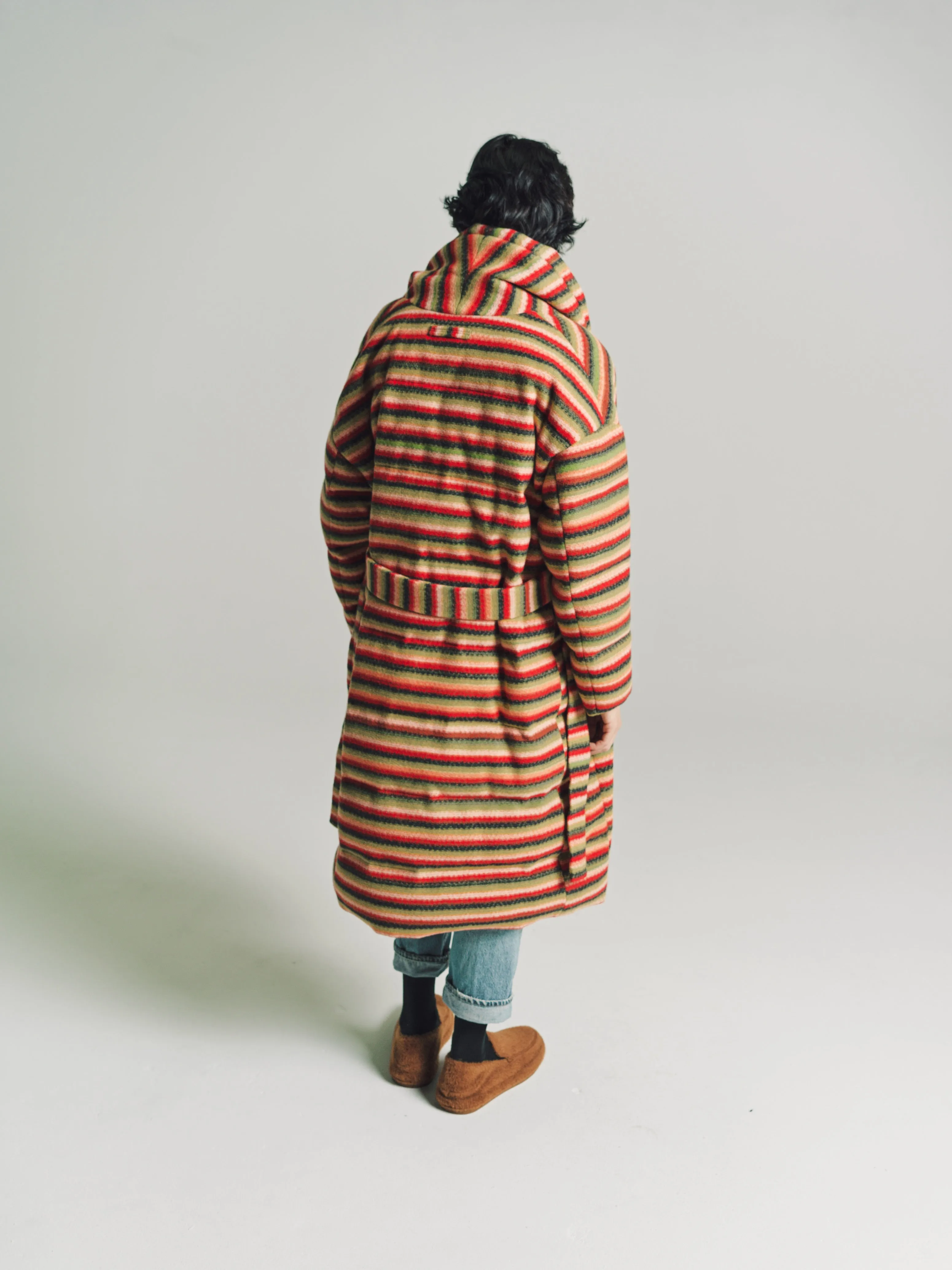 Multicolor Cashmere & Wool Long Puffer