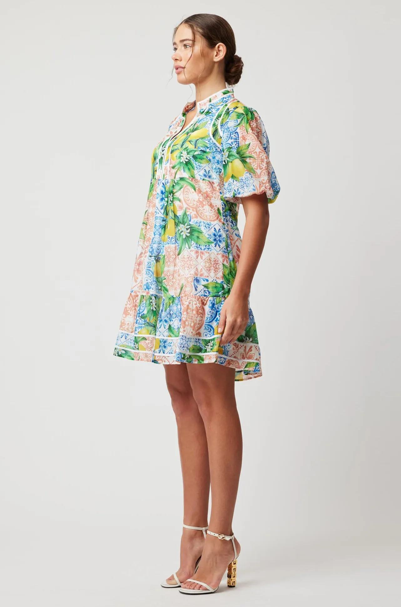 Once Was - Lucia Babydoll Dress in Limonata Print