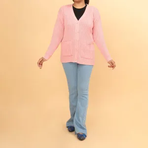 Pink Cotton Thread Winter Sweater PW4816