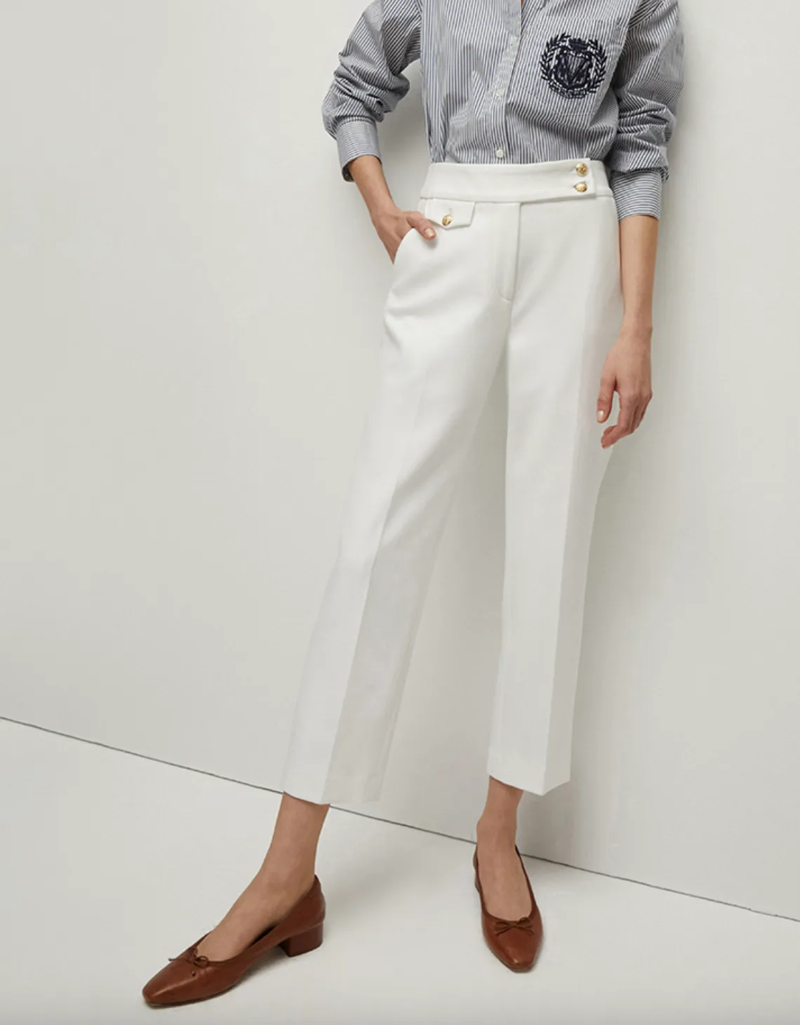 Renzo Slim-Leg Pant - White