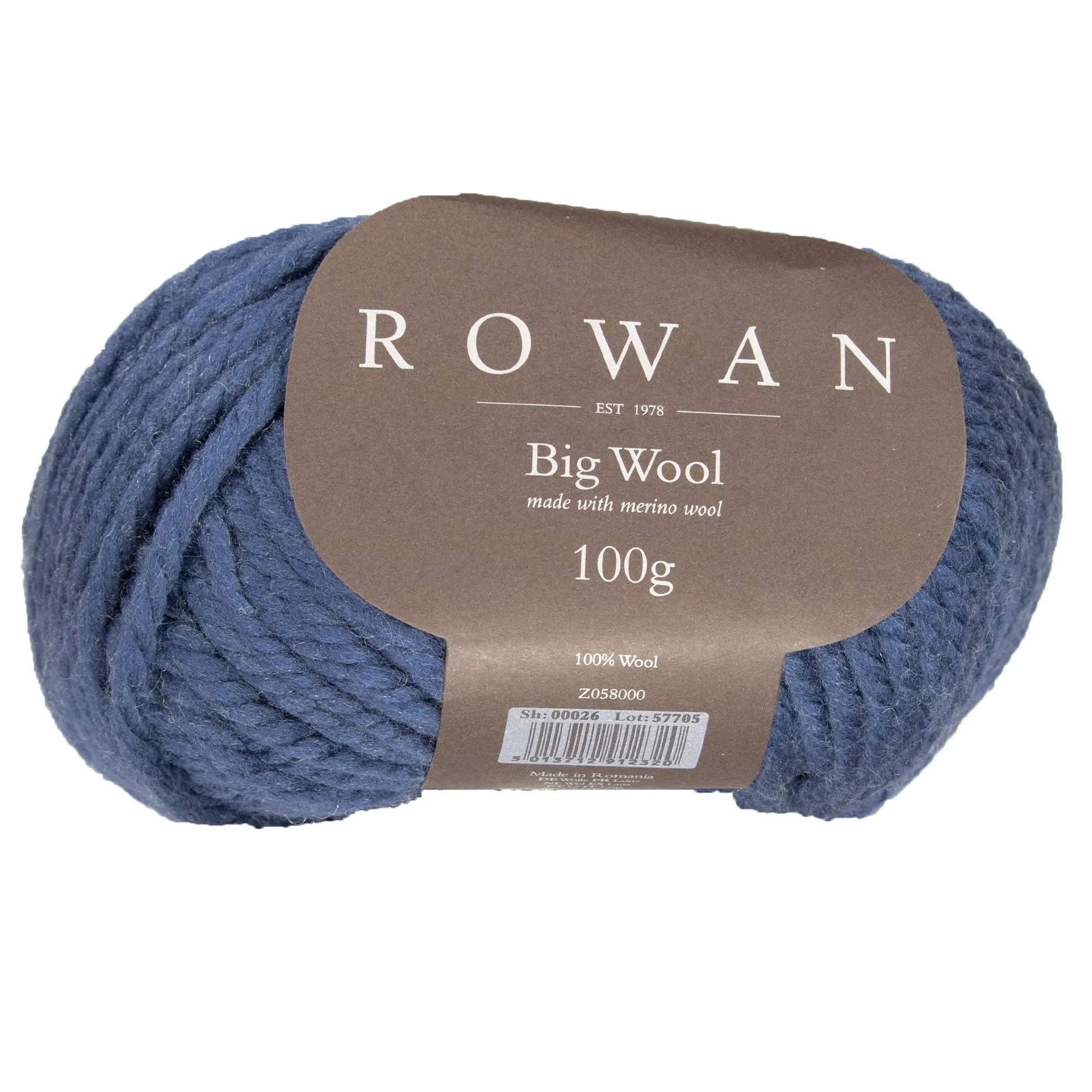 Rowan Big Wool Yarn - 26 Blue Velvet