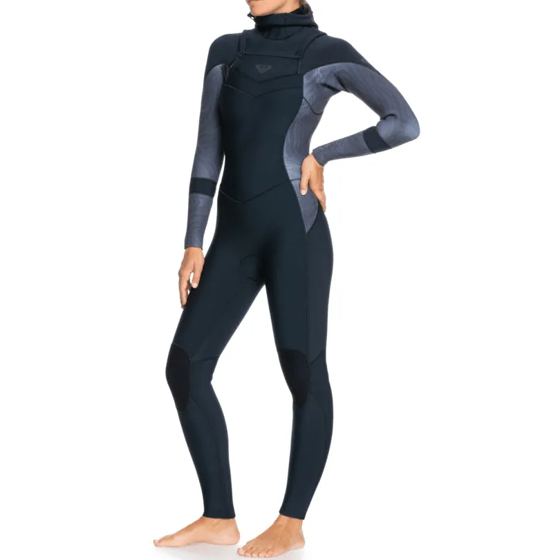 Roxy Women's Syncro 5/4/3 Hooded Chest Zip Wetsuit