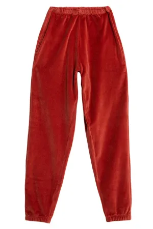 Rust Velour Beachwood Sweatpant