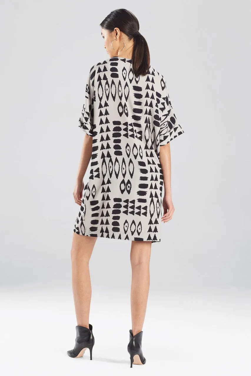 Samarkand-Fluid Crepe T-Shirt Dress