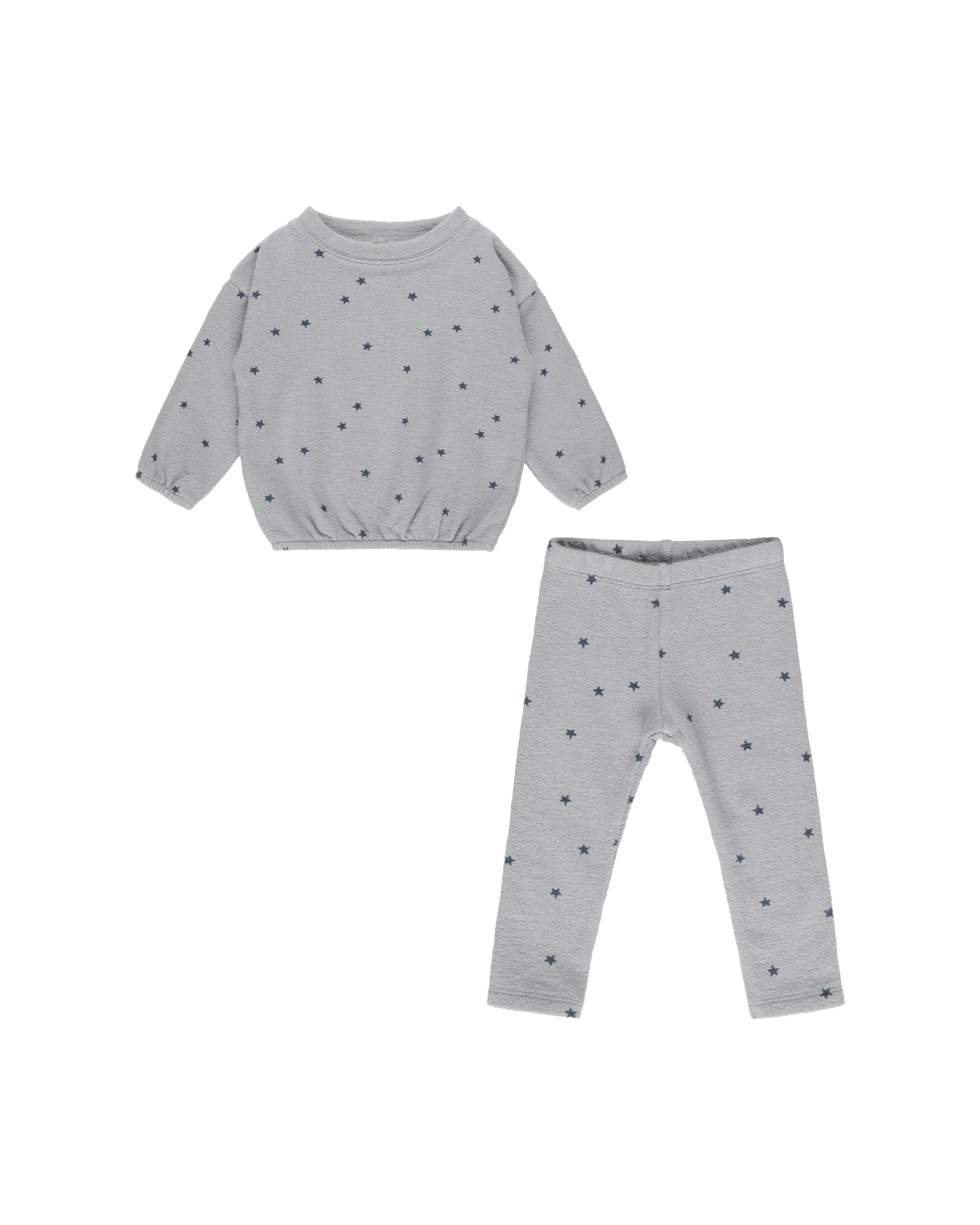 Spongey Knit Set || Blue Stars