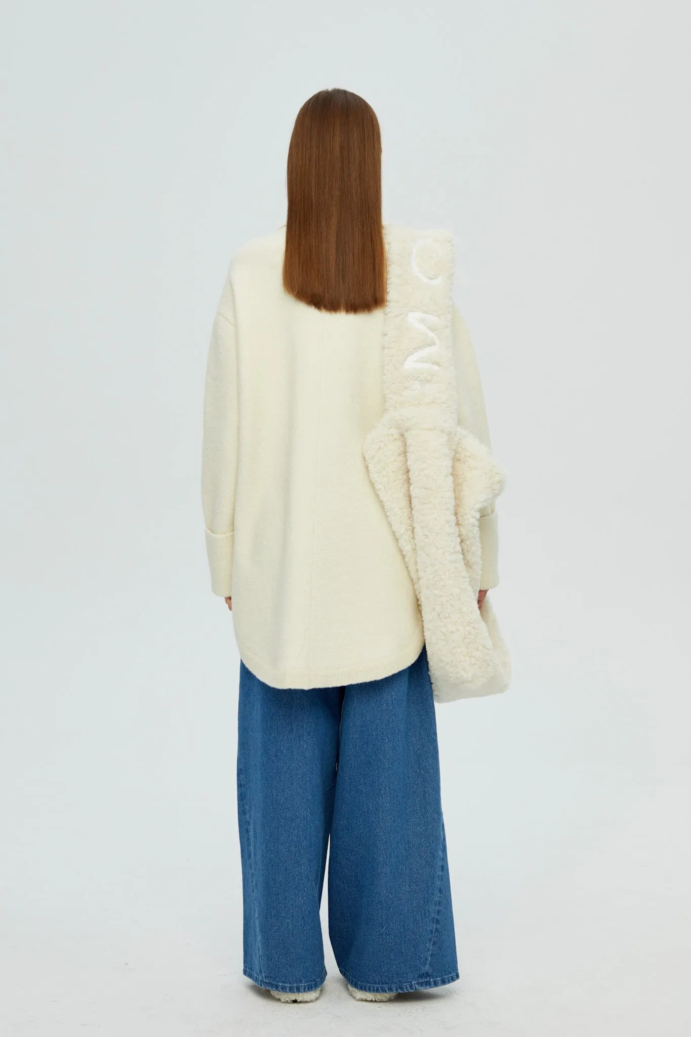 Teddy Knit Cardigan - White