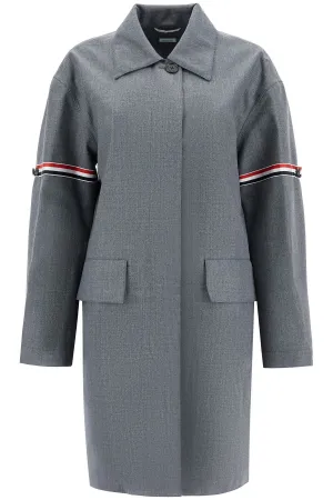 WATERPROOF TECHNICAL WOOL COAT WITH RWB STRIPES