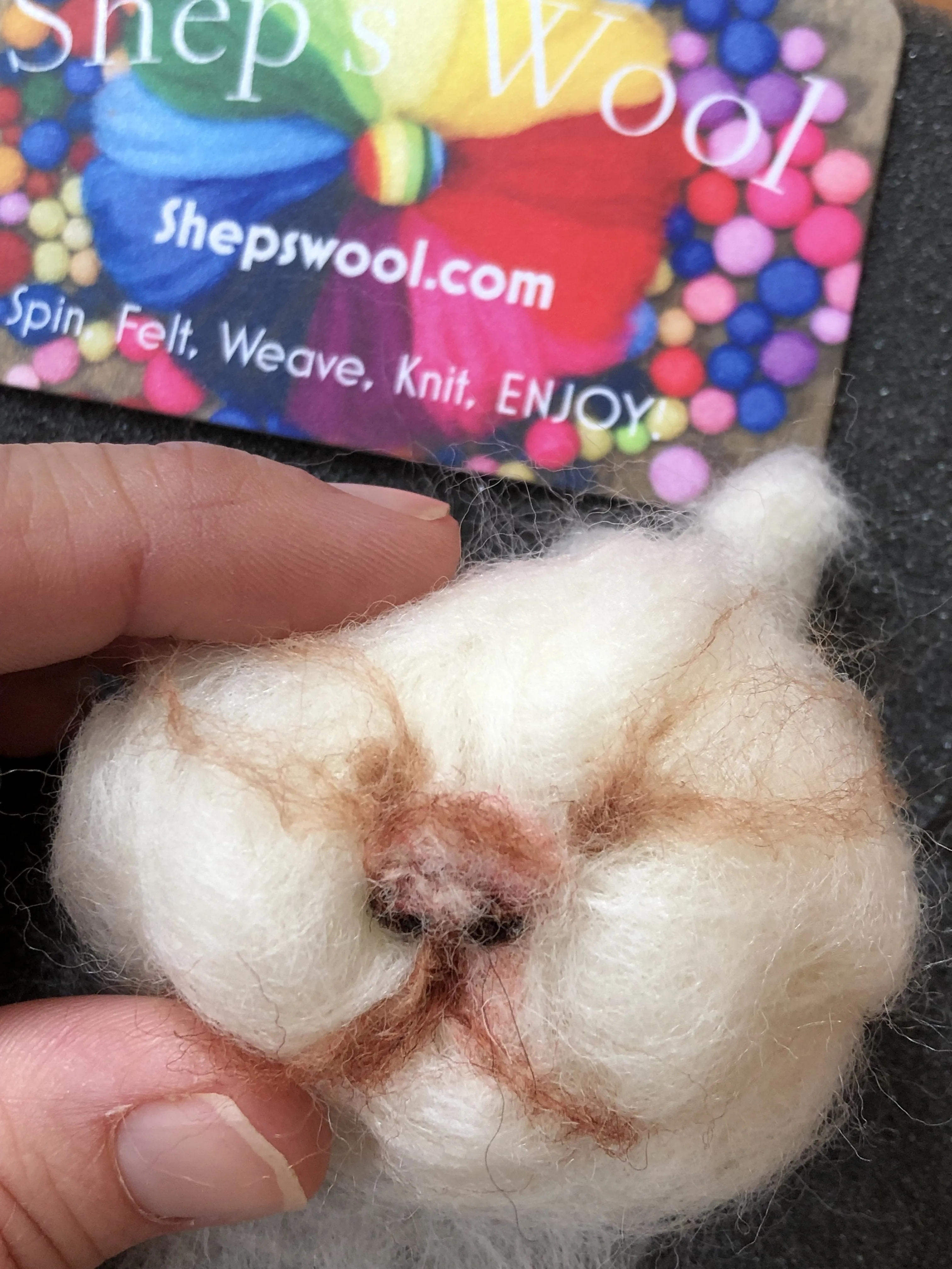 White Wool Roving