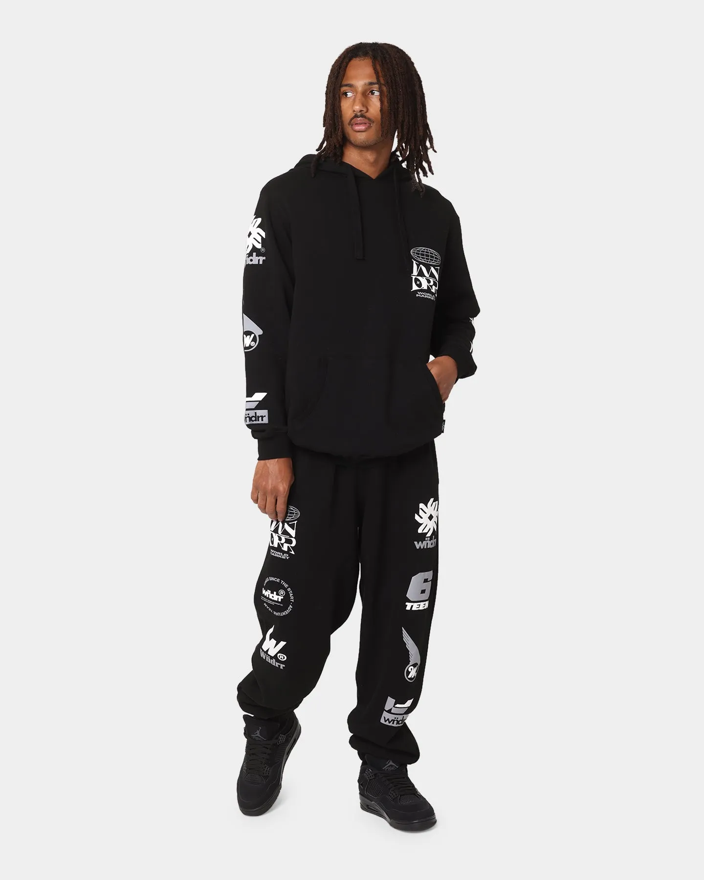 WNDRR Market Track Pants Black