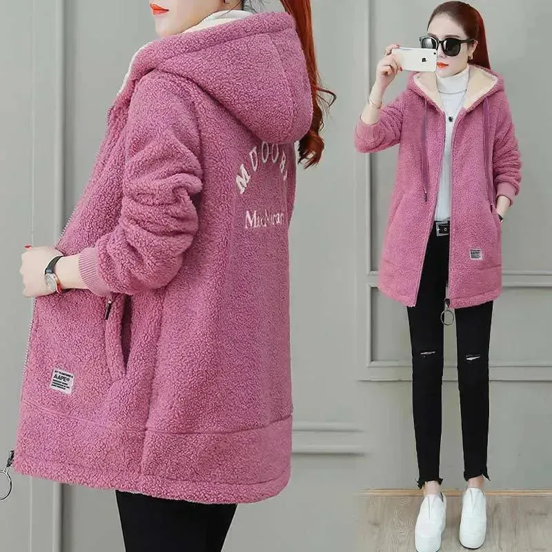 Women Faux fur coat and Jacket Autumn Winter Coat Cardigan wool coat warm coats for women